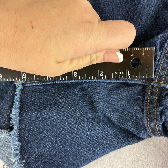 Old Navy Flirt Cut Off Jean Shorts Women's 14 Dark Wash Blue Outdoors Summer - Picture 4 of 10